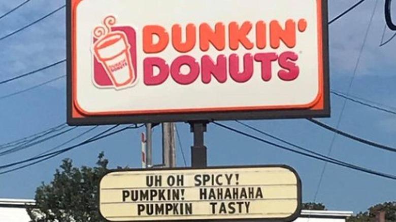 Dunkin sign that went viral on Facebook