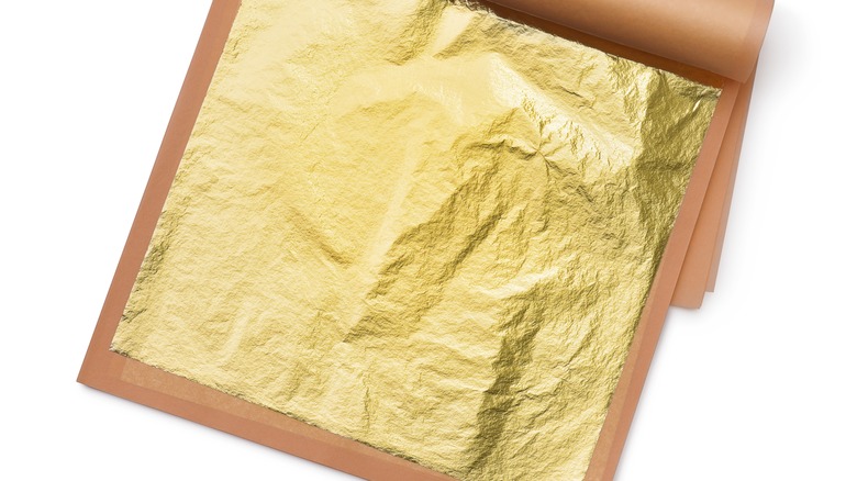 24K natural edible gold leave sheets 