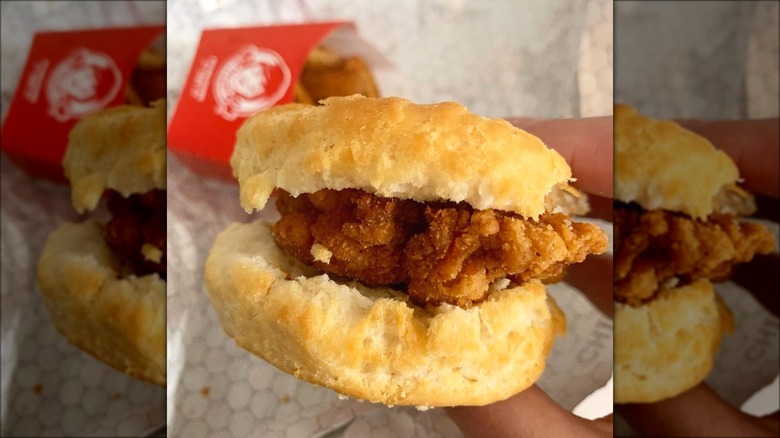 Wendy's biscuit sandwich