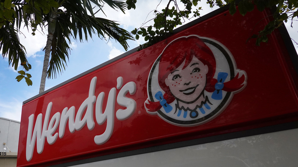 Wendy's sign outside