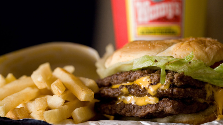 Wendy's burger and fries