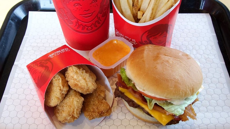 Wendy's nuggets, burger and fries