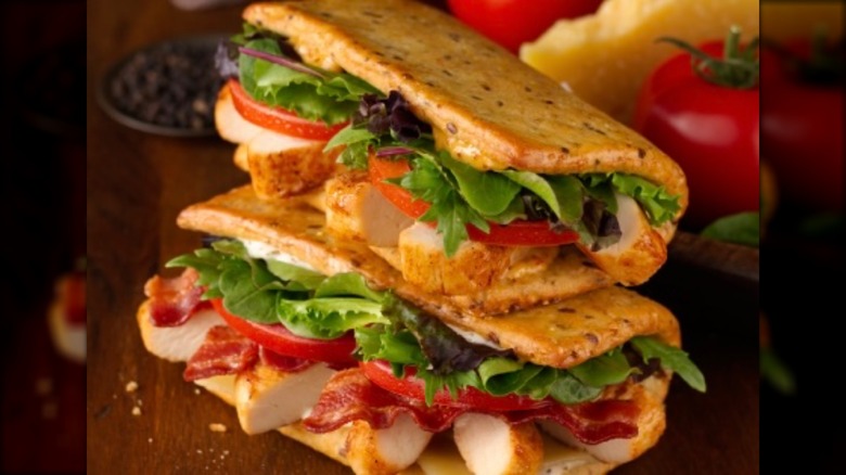 Wendy's Chicken Asiago Ranch Flatbread sandwich