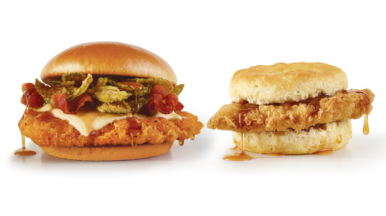 Wendy's new hot honey chicken sandwiches