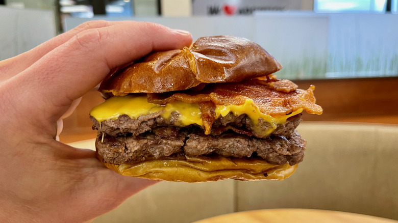 Wendy's Pretzel Baconator Review: The Fancy Bun Doesn't Add Much