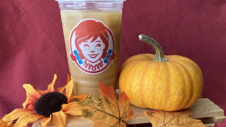 pumpkin with Wendy's coffee