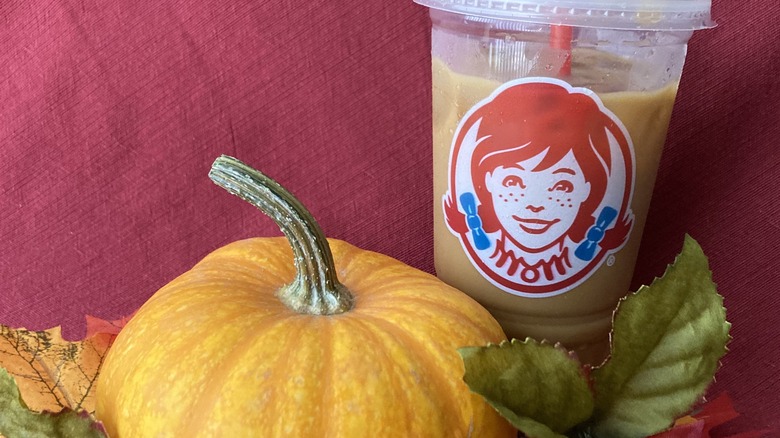pumpkin spice coffee with gourd
