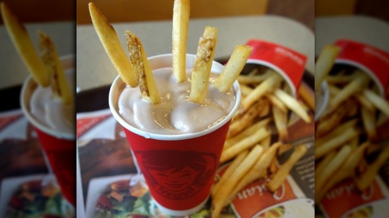 Wendys Frosty with fries