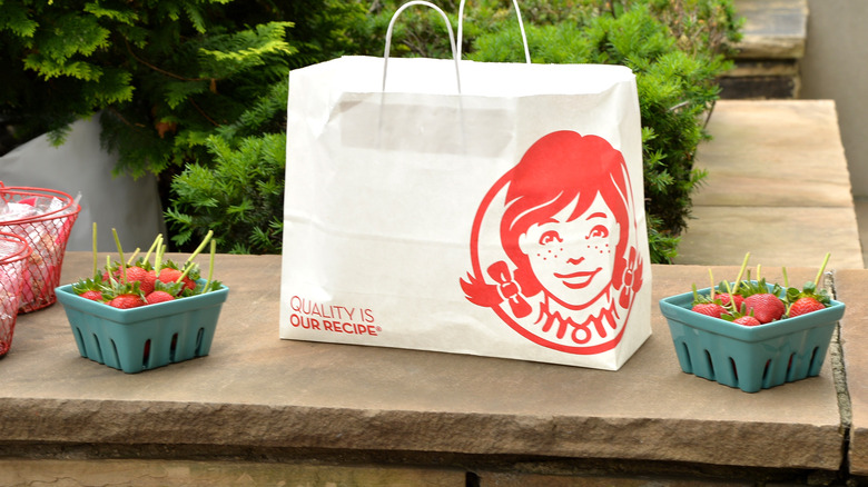 Wendy's bag with strawberries