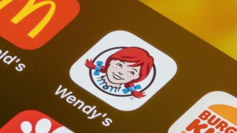 Wendy's and fast food apps on phone