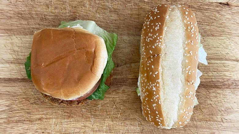 Top Down Chicken Sandwich Comparison