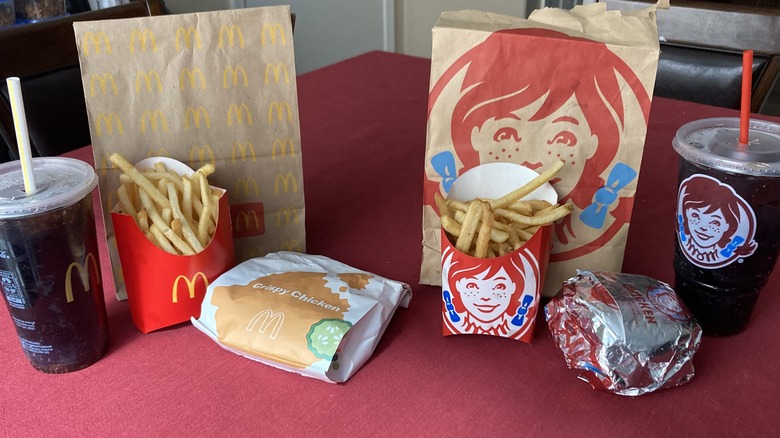 Wendy's and McDonald's meals