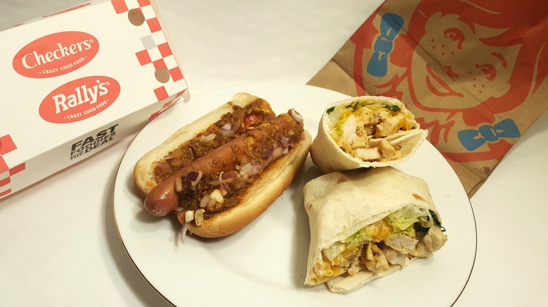 rally's hot dog, wendy's wrap