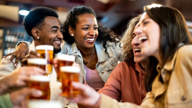 Group of friends with beers