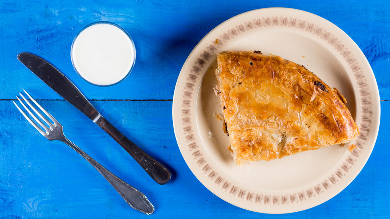 Burek, a pie-like pastry fille with cheese