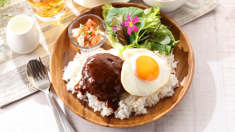 Loco Moco breakfast plate