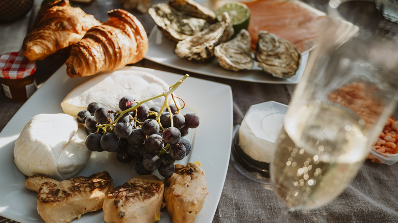 Plates of French food