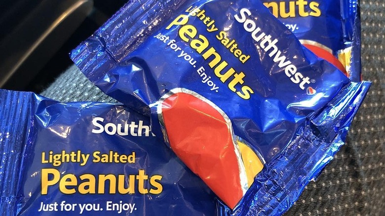 Packets of Southwest Airlines peanuts