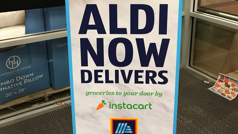 Aldi delivers sign