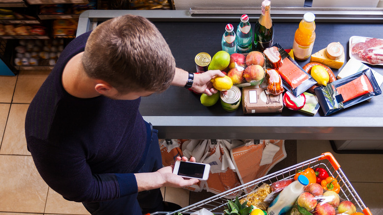 using phone at checkout