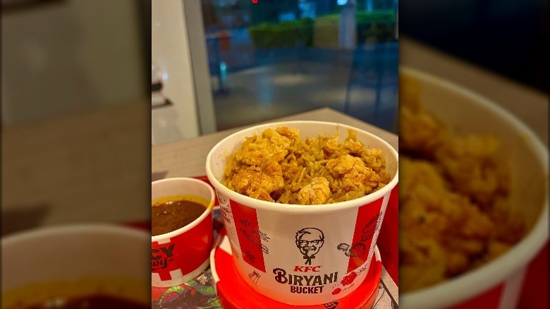 The biryani bucket at KFC