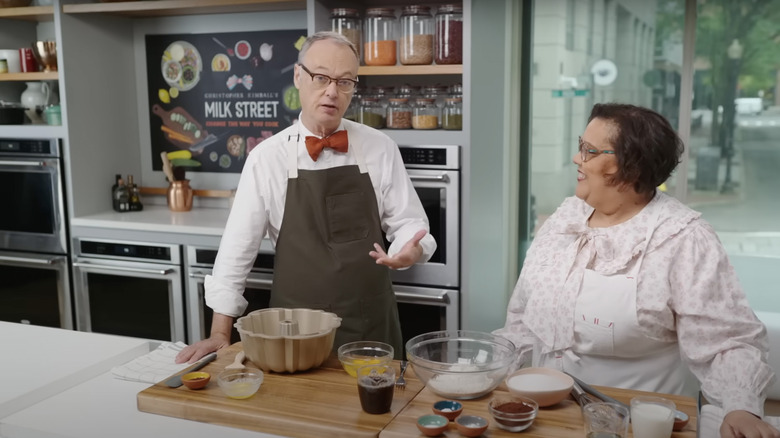 christopher kimball with female chef