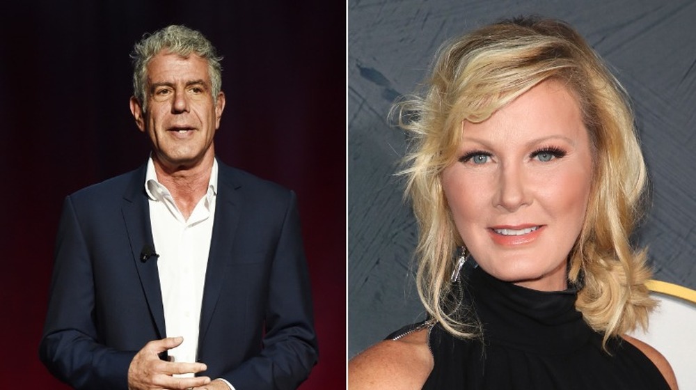 Split image of Anthony Bourdain and Sandra Lee