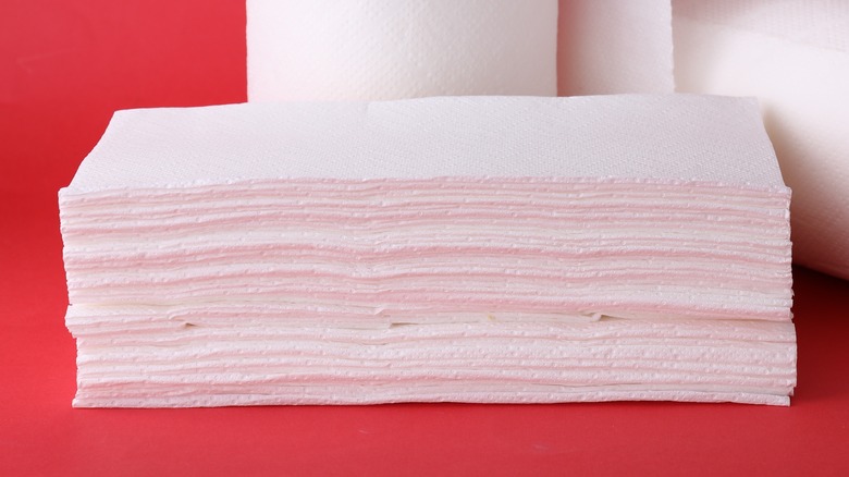 stack of C-fold towels