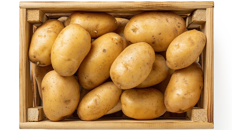 Raw golden potataoes