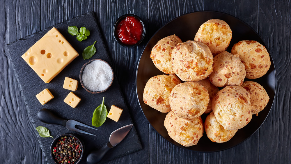 Gougères and a cheese plate