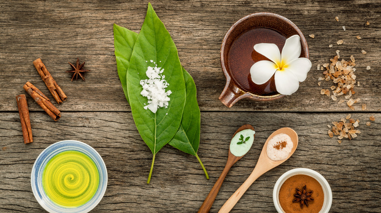 Avocado leaves with seasonings