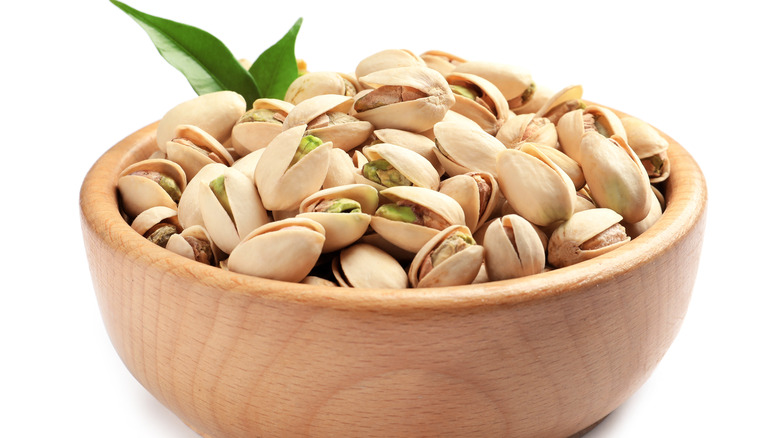 Bowl of pistachio nuts