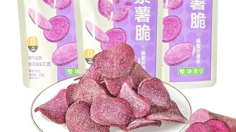 purple sweet potato chips