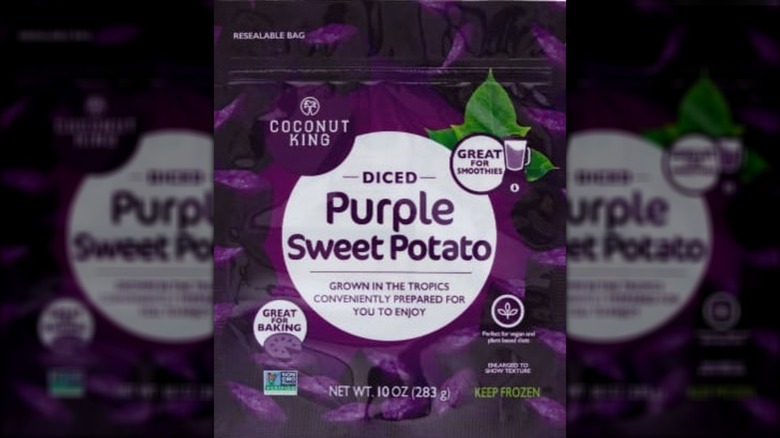 diced frozen purple sweet potoates