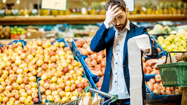 Shopper with receipt 