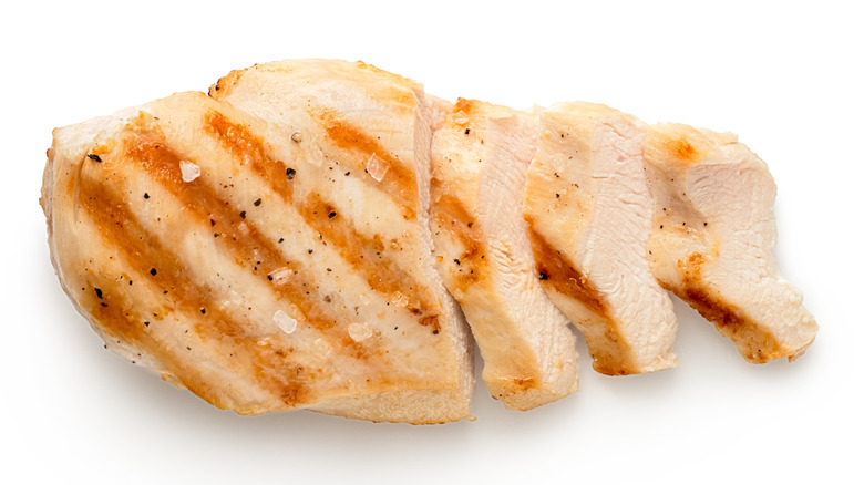 Sliced grilled chicken fillet