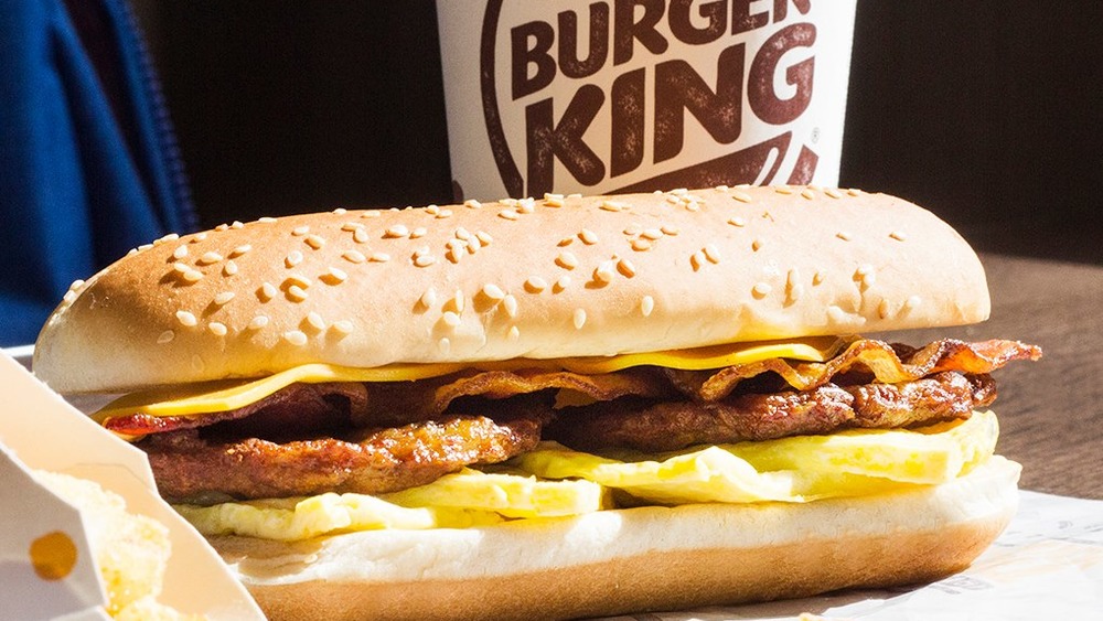 egg sandwich from Burger King