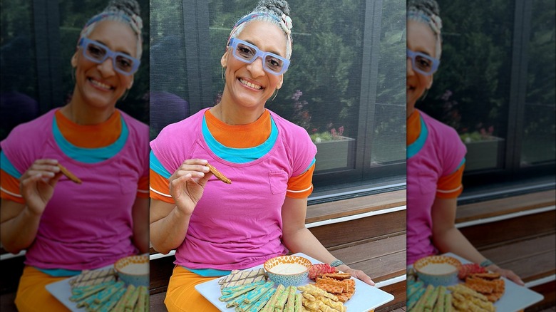 Carla Hall with dessert treat