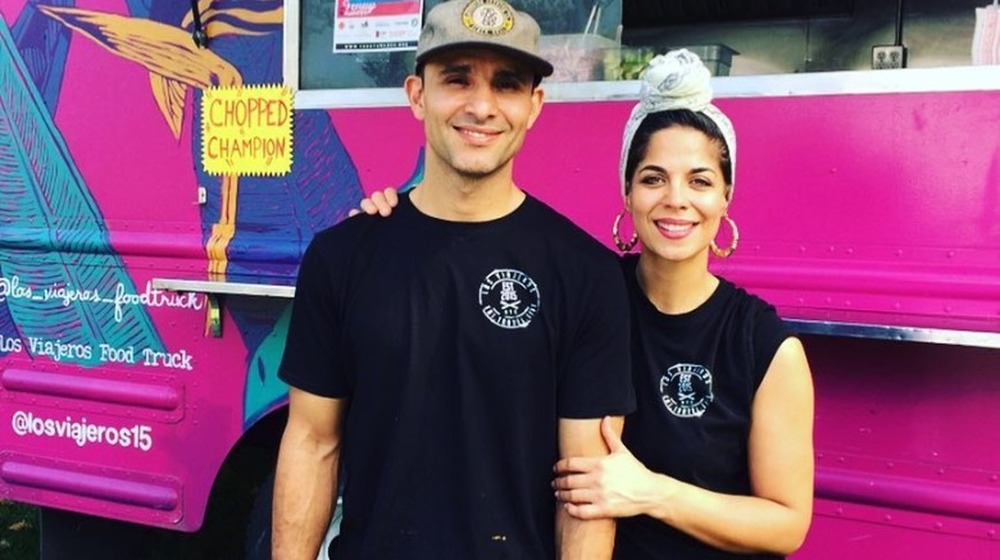 Caitlyn Napolitano in front of food truck