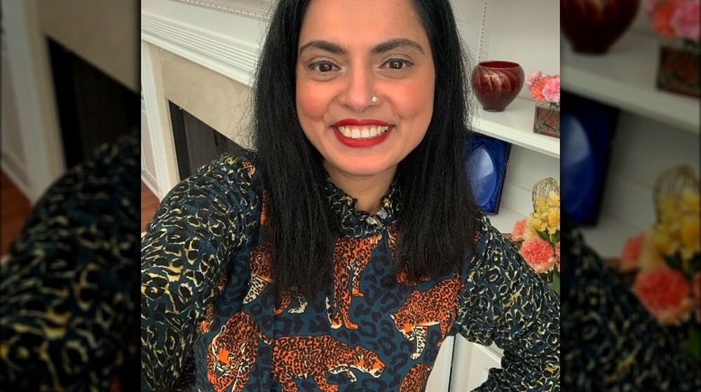 Maneet Chauhan in a printed outfit