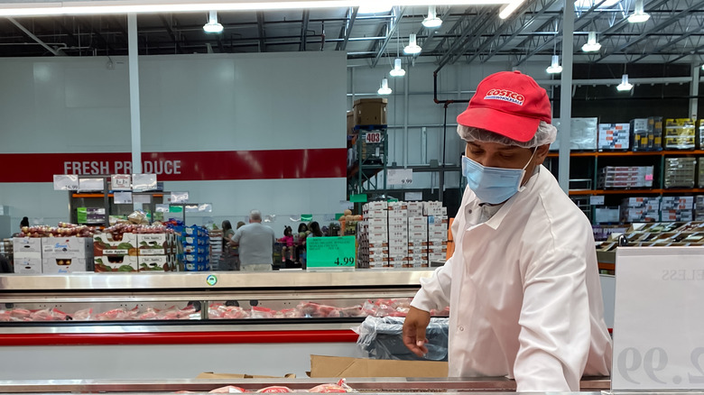 Costco employee working