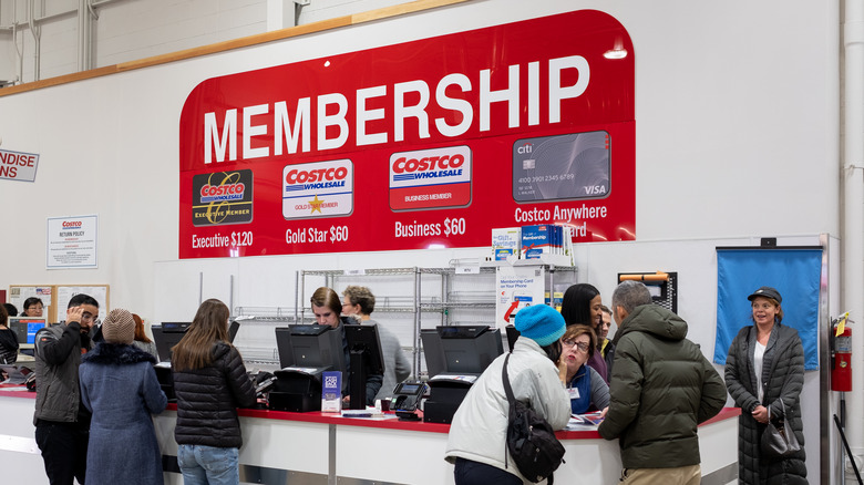 Membership desk at Costco