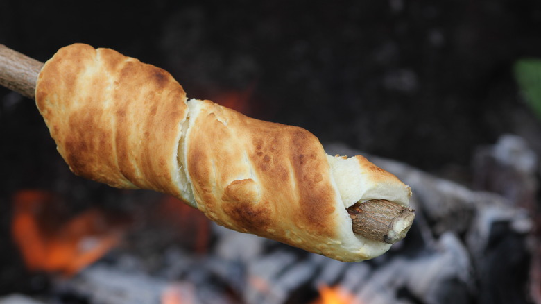 campfire bread - bread on a stick