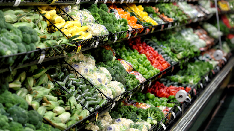 produce isle of a grocery store 