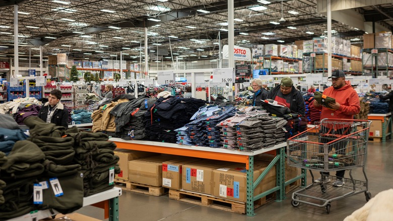 Clothing section at Costco