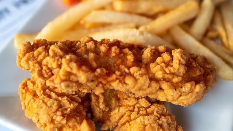 Chicken tenders and fries