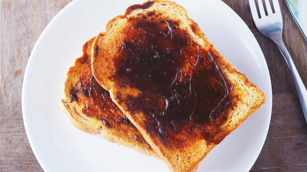 Marmite spread on toast