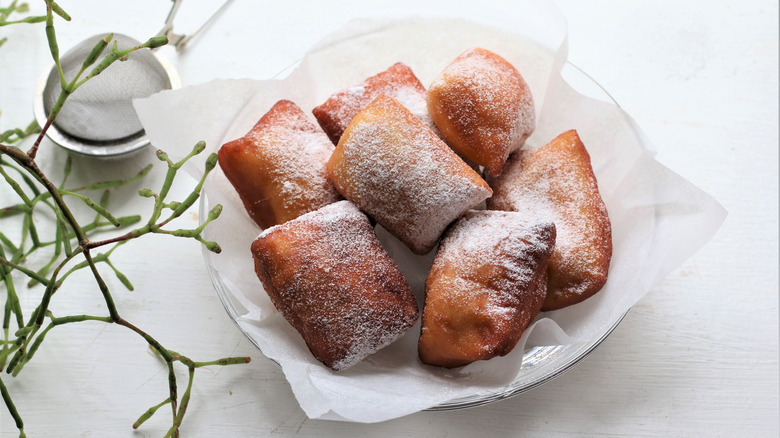 plate of beignets