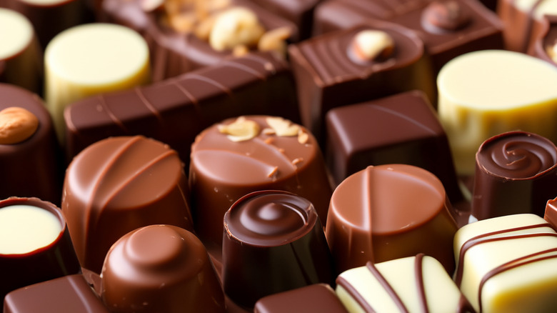 Variety of chocolates