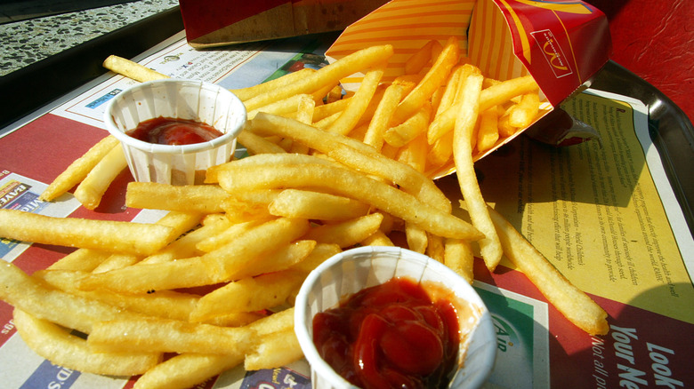 McDonald's fries with ketchup